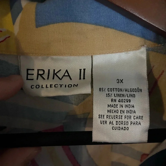 Erika II Vintage women’s button down tropical size 3x Hawaiian shirt multicolor - Picture 5 of 5